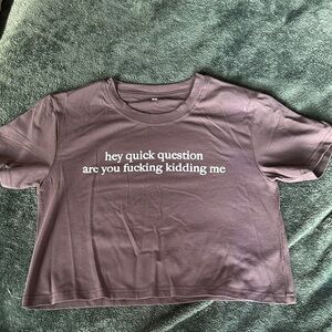 Women’s gray crop top